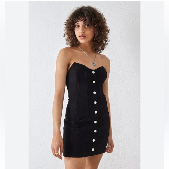 Urban Outfitters | Dresses | Uo Cali Corduroy Corset Strapless Mini ...